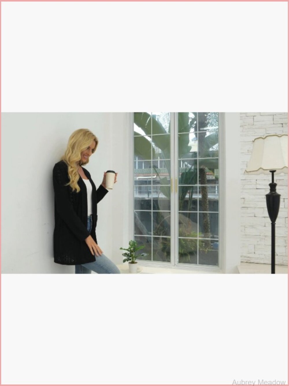 Lightweight Open Front Cardigan with Pockets - Picture 6 of 7